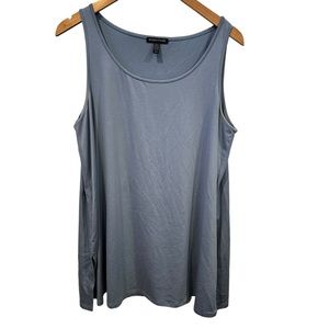 Eileen fisher blue tank women’s size medium M classic basics flaw* stain on pit